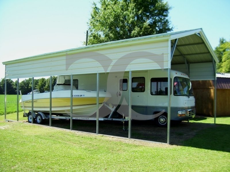 Carport Vertical Roof 18w X 36l X 12h Rv And Boat Carport
