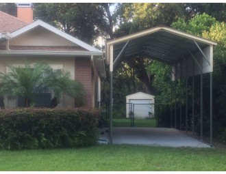 Carport | Vertical Roof | 12W x 31L x 12H Metal RV Carport Cover Copy